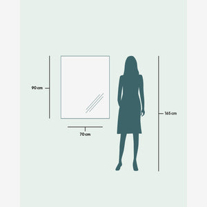 White Full Lux Mirror With Lights (70x90cm)