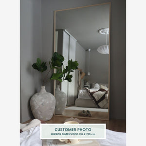 Slimline - Full Length Mirror With Birch Frame (50x200cm)