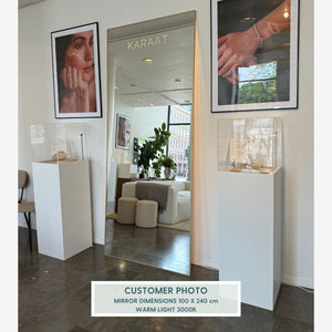 Giant Slimline Mirror with Gold Frame (200x215cm)