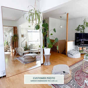 Slimline Full-Length Mirror With Copper Frame (110x210cm)