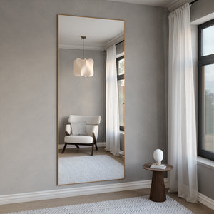 Slimline Full-Length Mirror With Copper Frame (100x220cm)