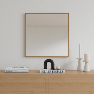 Slimline Mirror With Copper Frame (50x50cm)