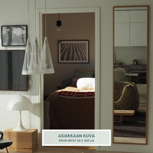 Slimline - Full Length Mirror with Thermally Modified Alder Frame (100x170cm)