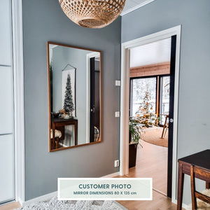 Slimline - Full Length Mirror with Thermally Modified Alder Frame (100x170cm)