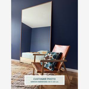 Slimline - Full Length Mirror with Thermally Modified Alder Frame (80x135cm)