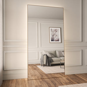 Slimline Full-Length LED Mirror With Bronze Frame (110x210cm)