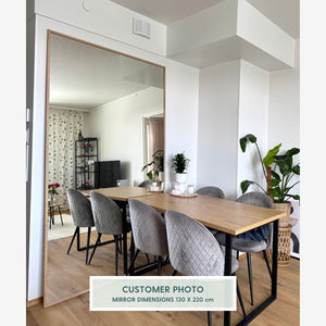 Slimline - Extra Large Full Length Mirror With Oak Frame (110x210cm)