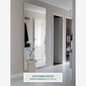 Slimline - Extra Large Full Length Mirror With White Frame (130x220cm)