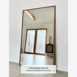 Slimline - Full Length Mirror with Thermally Modified Alder Frame (100x170cm)
