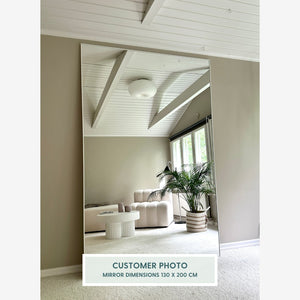 Slimline - Small Wall Mirror With White Frame (50x50cm)