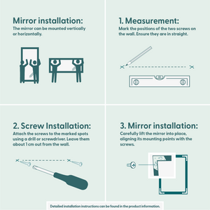 Slimline - Full Length Mirror With Black Frame (50x200cm)