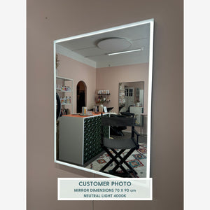 White Full Lux Mirror With Lights (70x90cm)