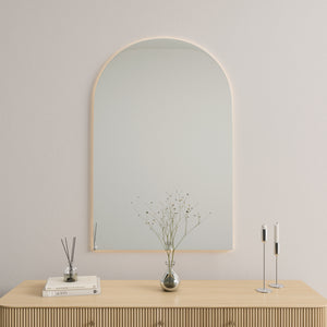 Kaari - Modern Arch Mirror With LED-Lights (80x120cm)