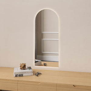 Kaari - Modern Arch mirror with LED lights (40x60cm)