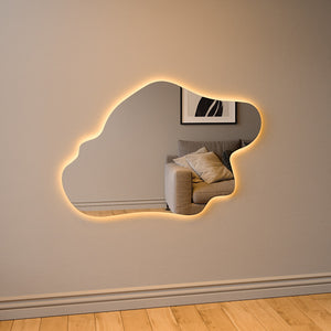 Island Mirror with colour-changing backlighting
