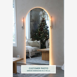 Arch Mirror with colour-changing backlighting