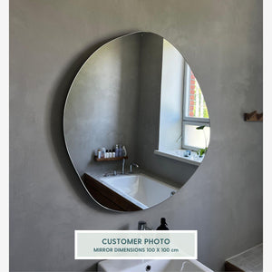 Stone wall mirror (90x90cm)