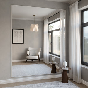 Giant Slimline Mirror with White Frame (200x215cm)