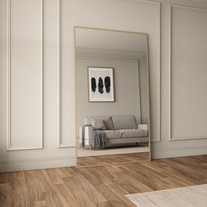 Slimline - Extra Large Full Length Mirror With Birch Frame (130x220cm)