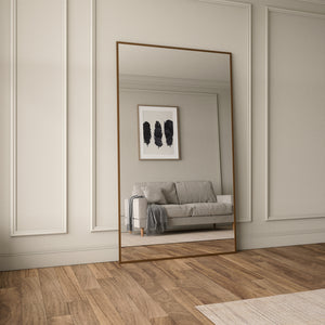 Slimline - Extra Large Full Length Mirror with Thermally Modified Alder Frame (130x220cm)