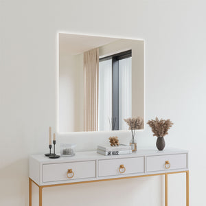 Rectangular Mirror With Lights (100x100cm)