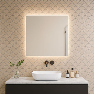 Rectangular mirror with LED lights (50x50 cm)