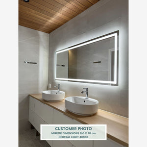 XL Mirror With LED Lights (90x70 cm)