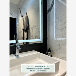XL Mirror With LED Lights (90x70 cm)
