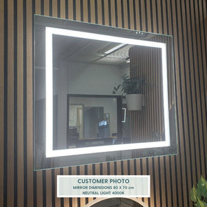 XL Mirror With LED Lights (90x70 cm)