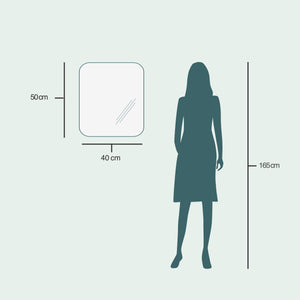 Aava spegel med Belysning (40x50 cm)