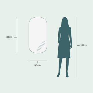 Stream wall mirror with LED lights (50x80 cm)