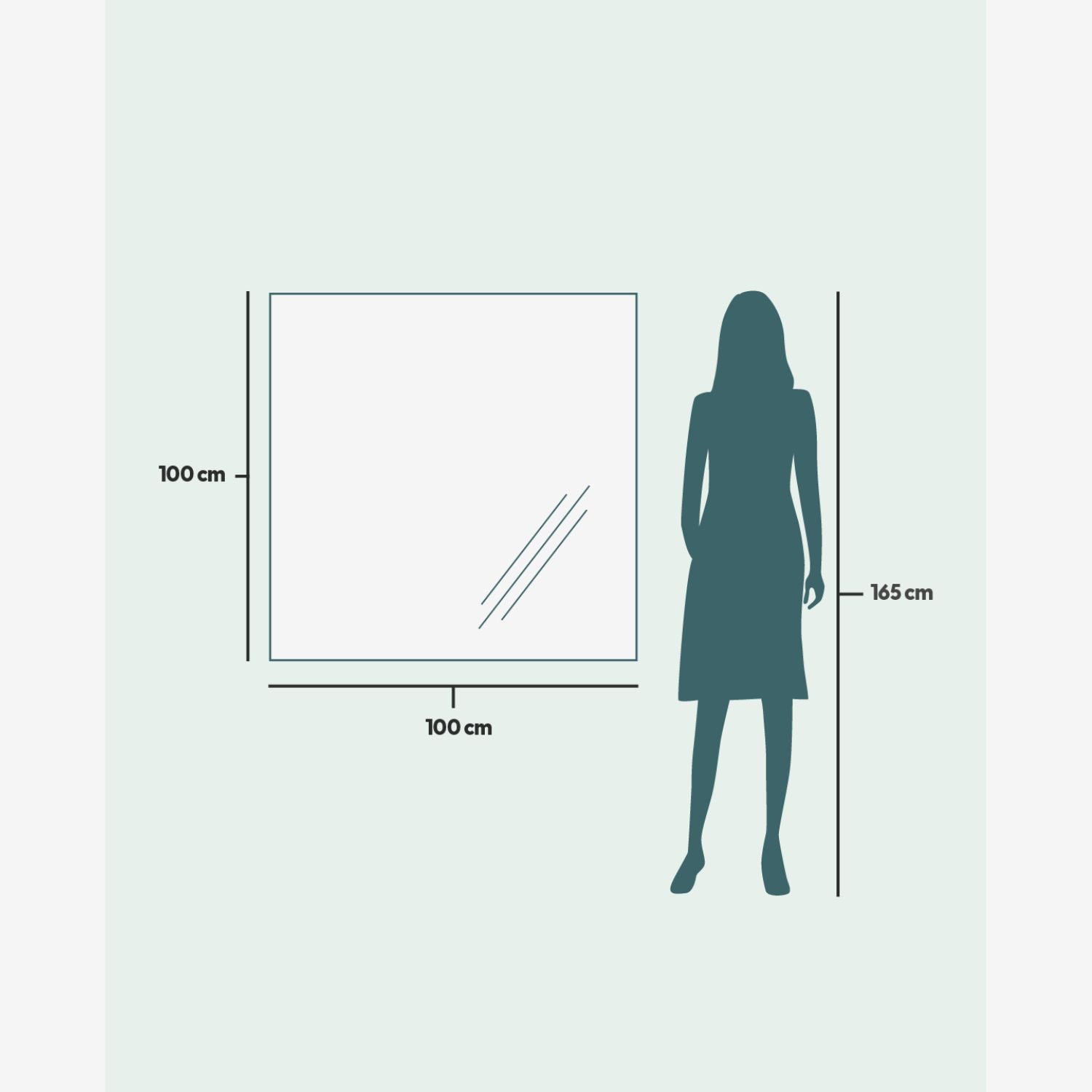 Slimline LED Mirror With Thermo-Treated Alder Frame (100x100 cm)