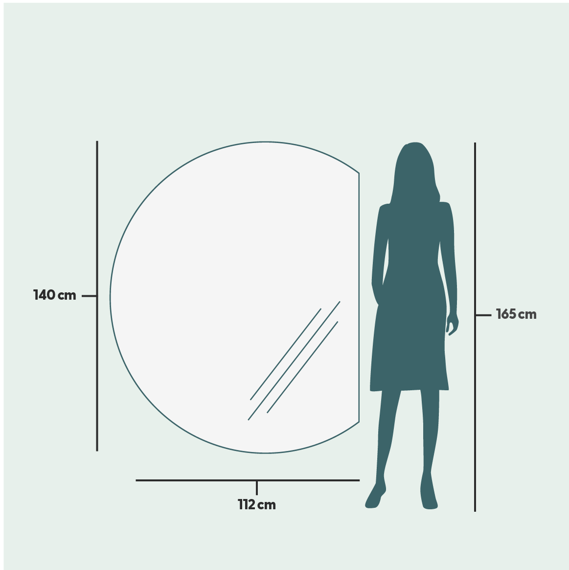 Special Shape Mirror With Lights (112x140cm)