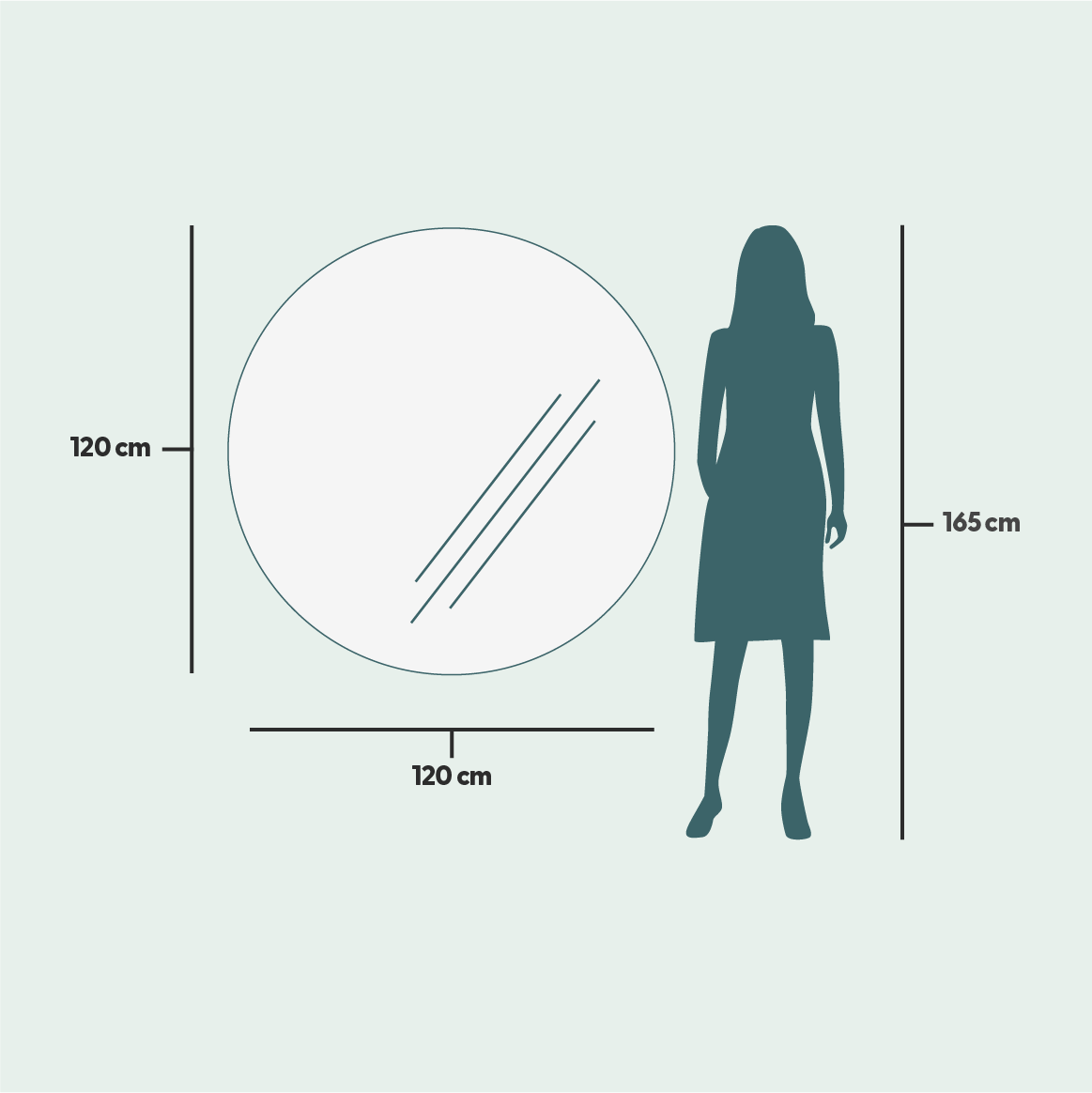 Stein Spiegel (120x120cm)