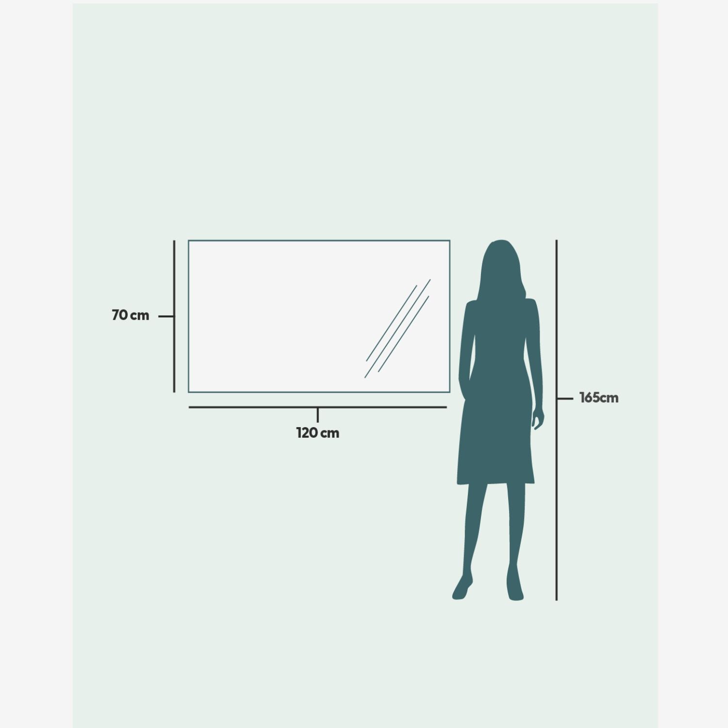 S Mirror With LED Lights (120x70 cm)