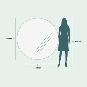 Ellipsenförmiger Lichtspiegel Warm 3000K (140cm)