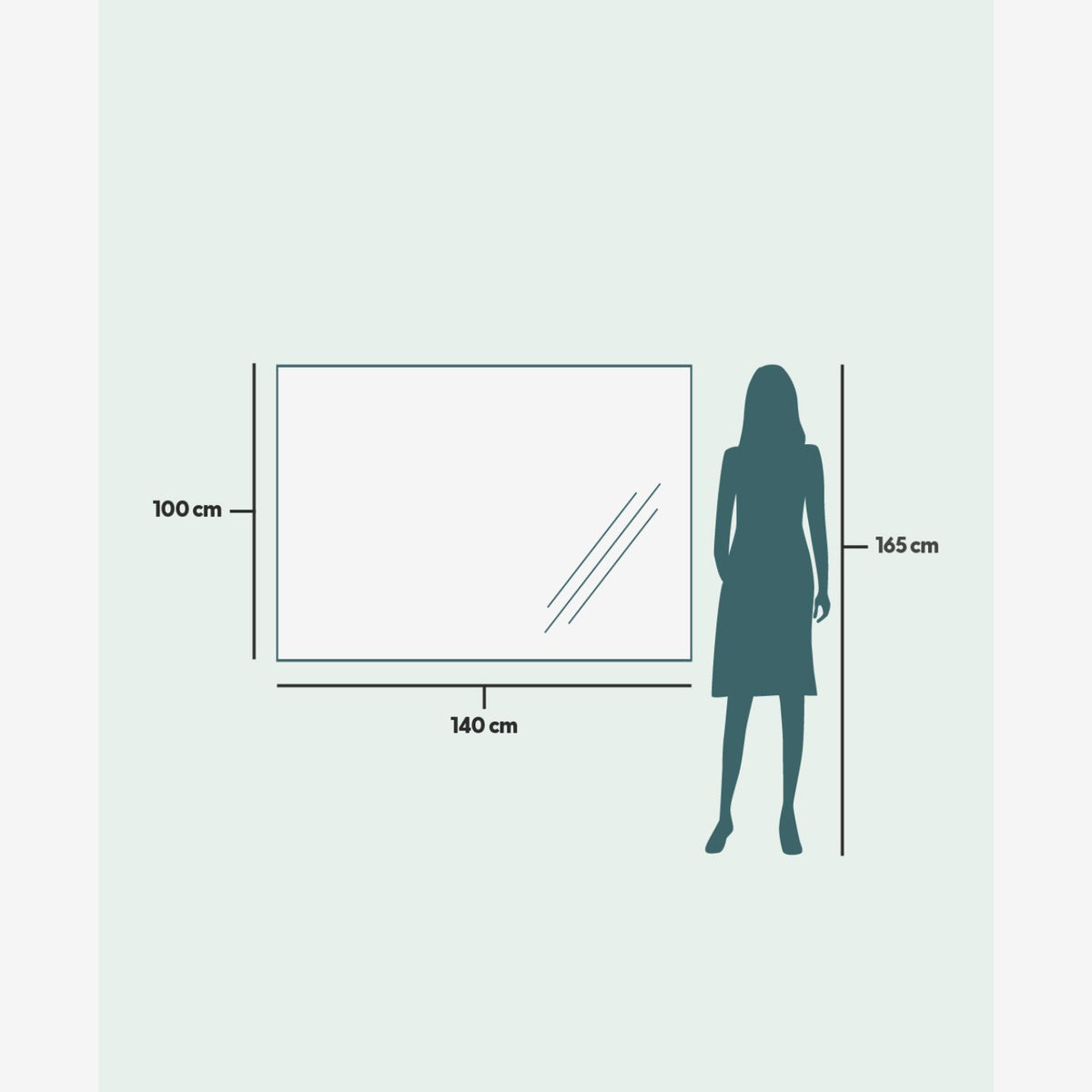 White Full Lux Mirror With Lights (140x70cm)