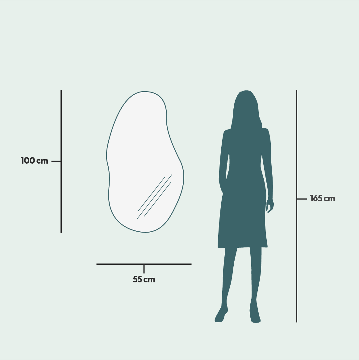 Sand wall mirror (55x100cm)