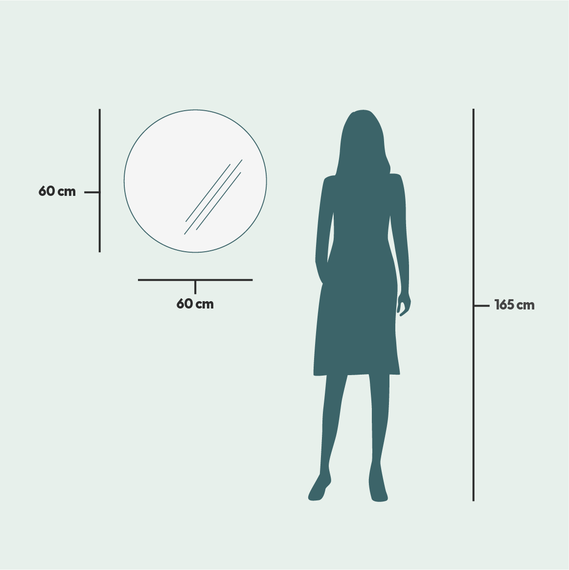 Full Lux Runder LED-Spiegel (60cm)