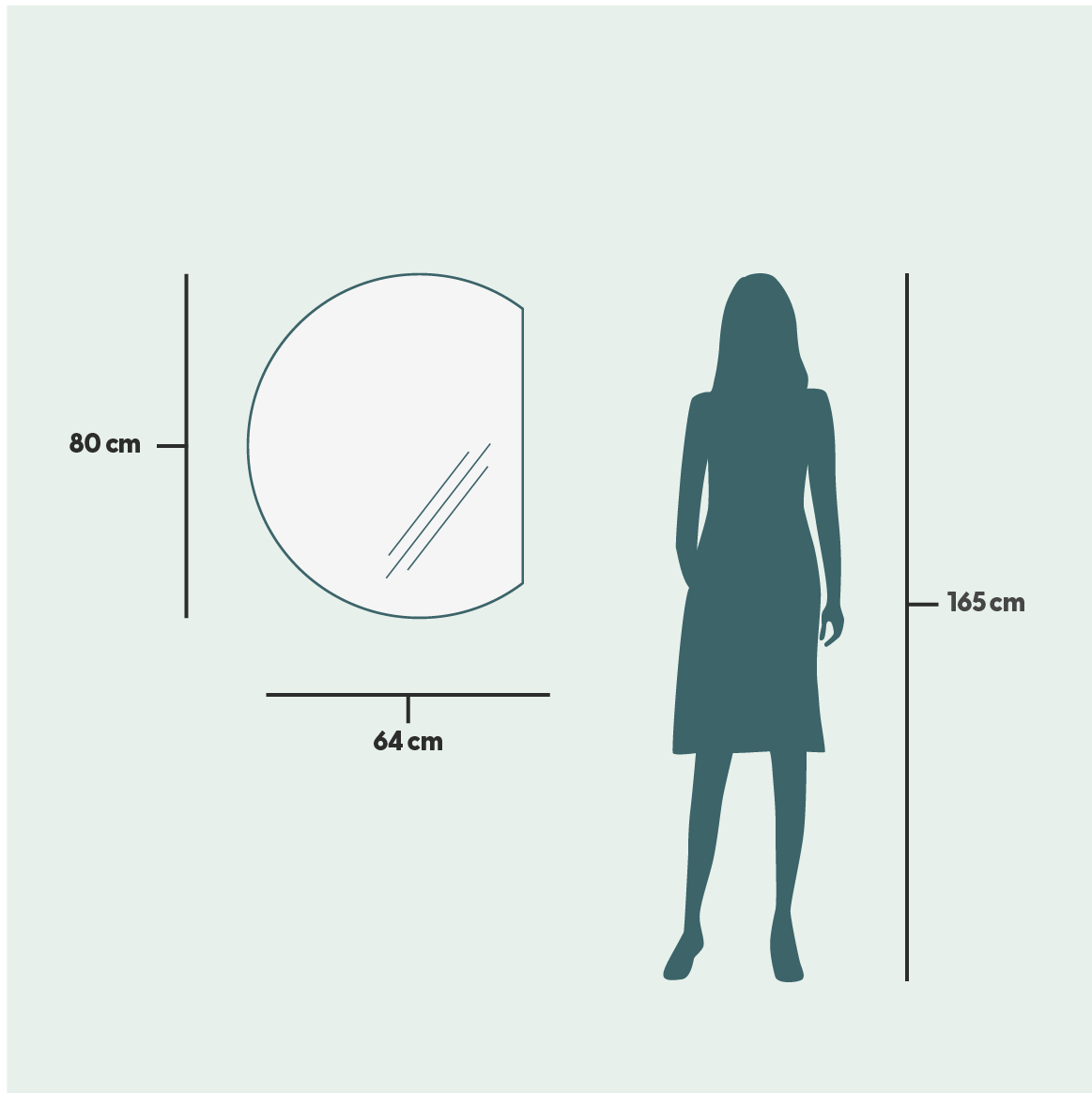 Special Shape Mirror With Lights (64x80cm)