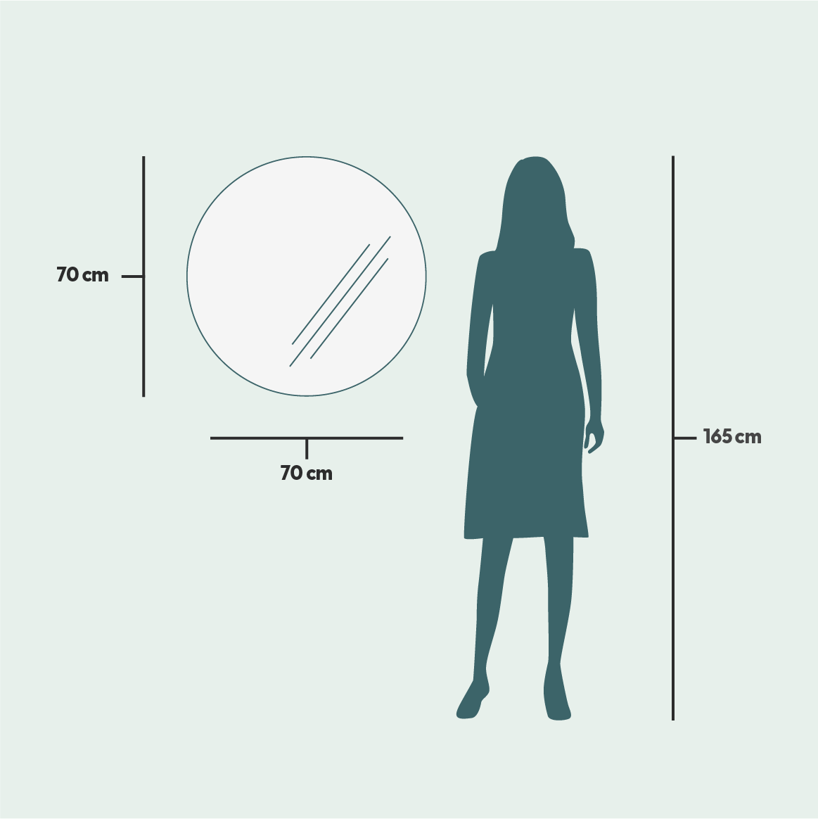 Stone Spegelskåp (70 cm)