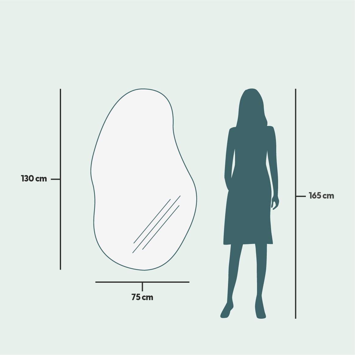 Sand wall mirror (75x130cm)