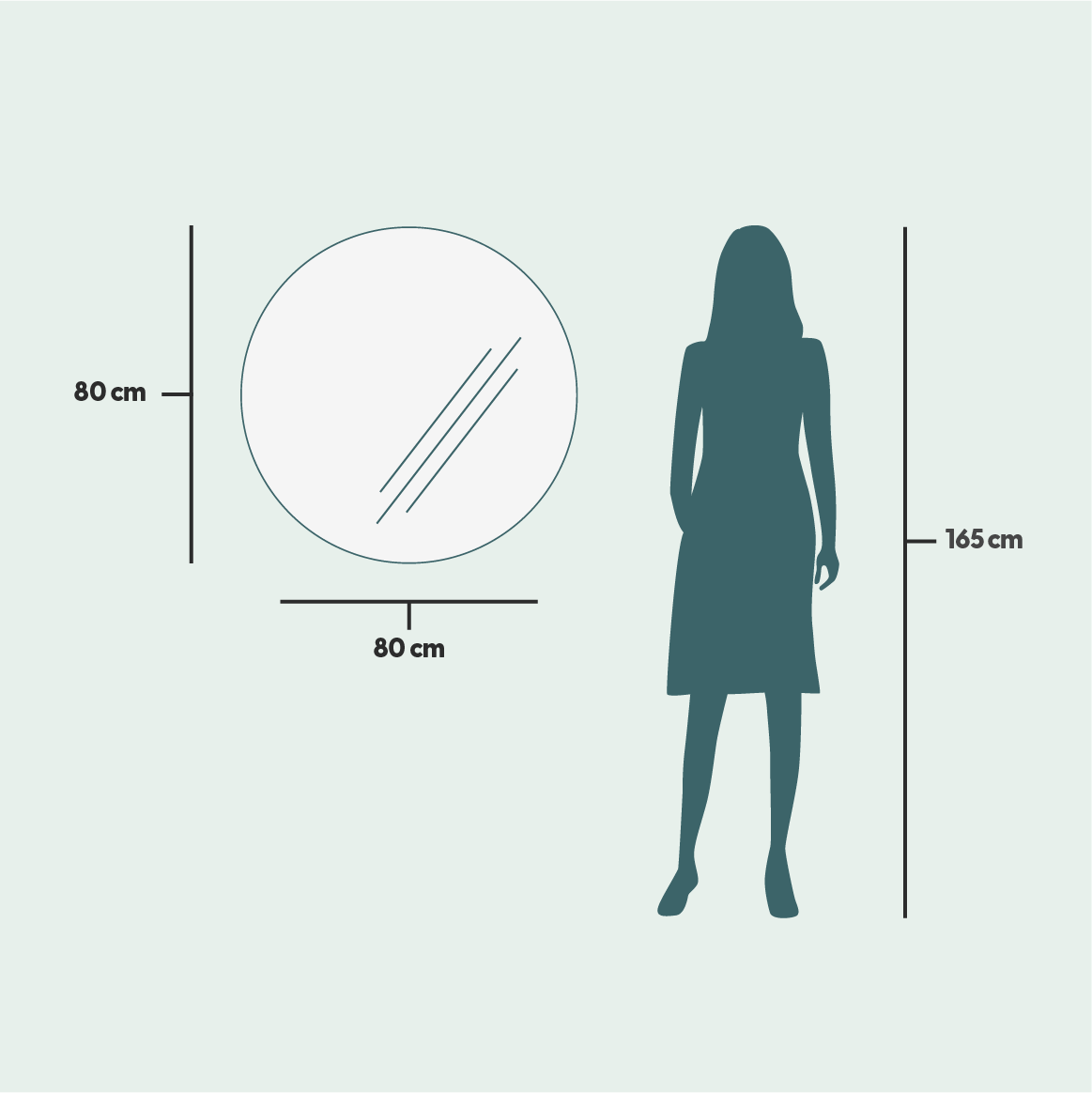 Full Lux Runder LED-Spiegel (80cm)