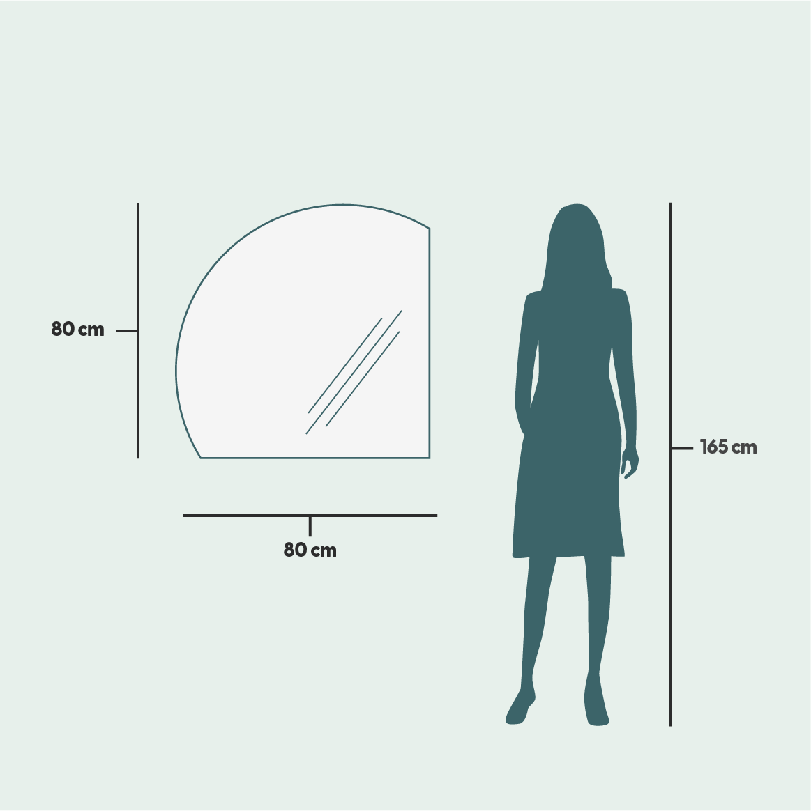 Edge Mirror With LED Lights (80x80 cm)