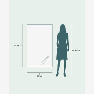 Slimline - Full Length Mirror with Thermally Modified Alder Frame (80x135cm)