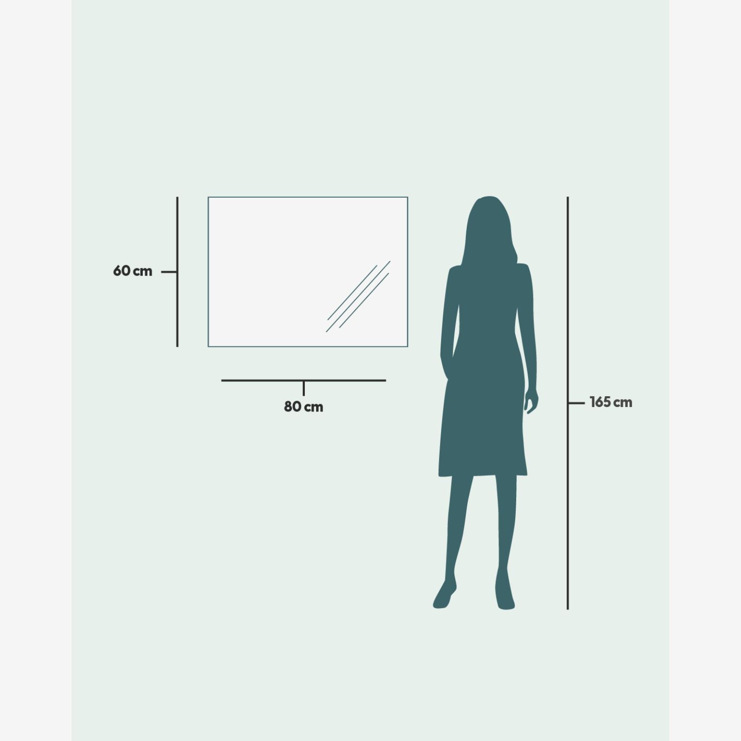 S Mirror With LED Lights (80x60 cm)