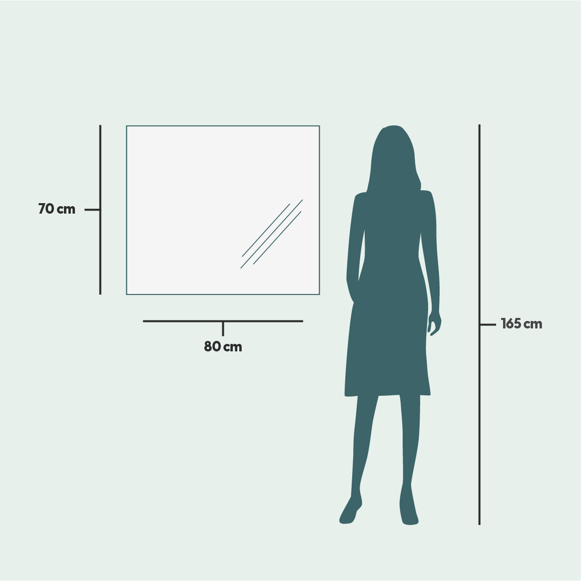 L Mirror With LED Lights (80x70 cm)