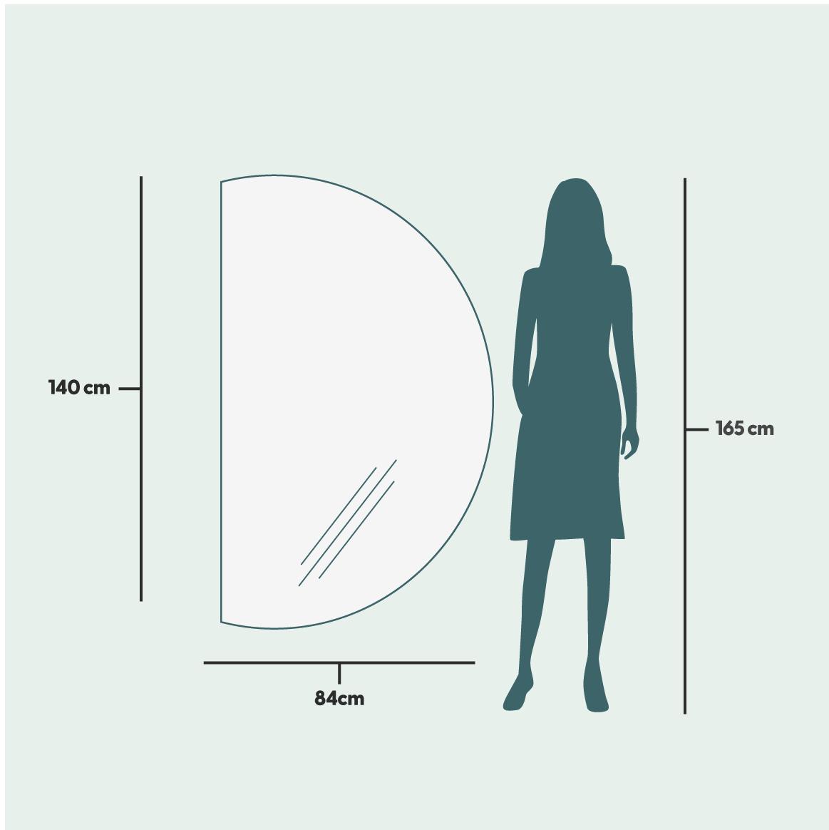 Half Moon Mirror (84x140 cm)