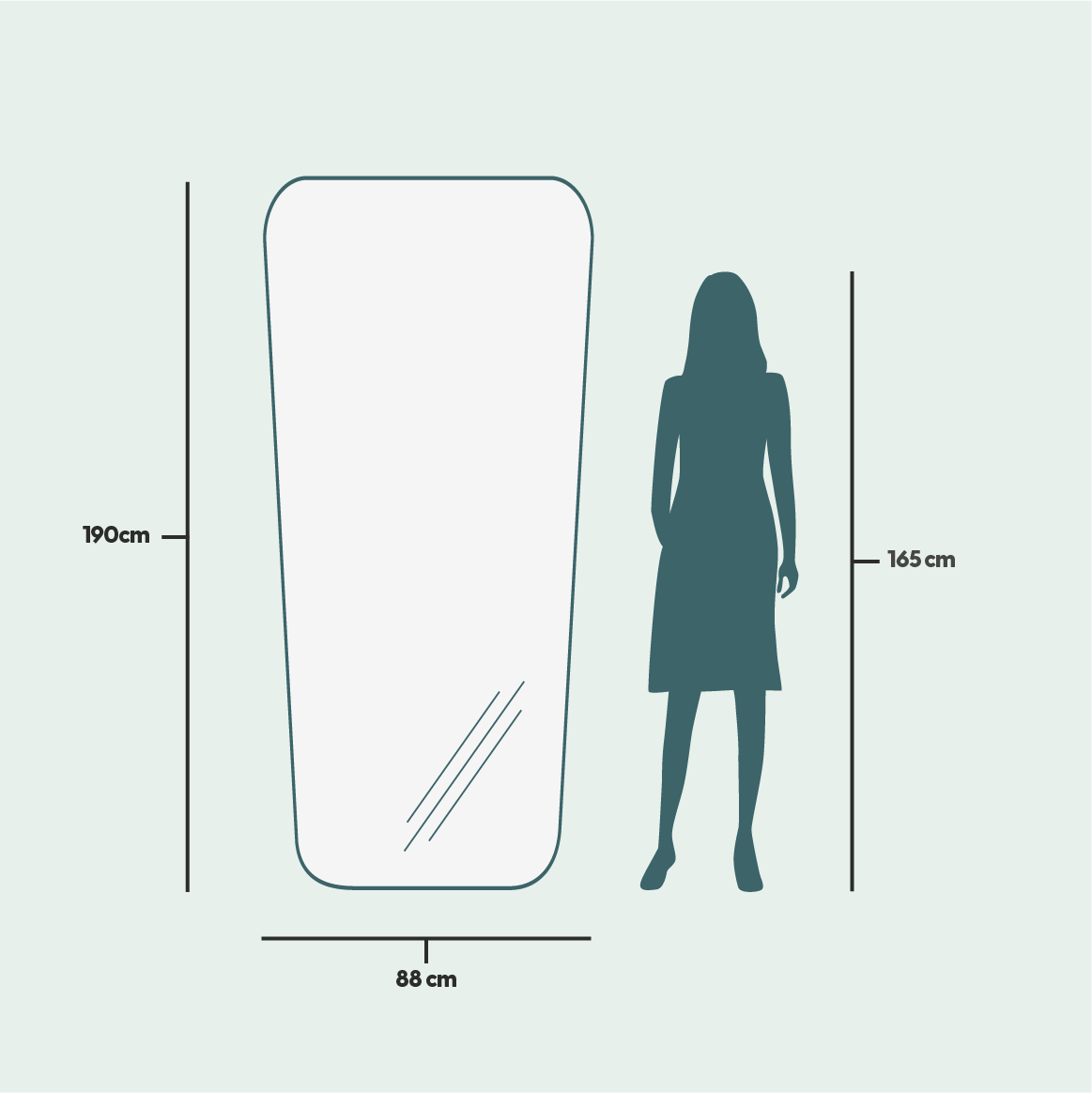 Vintage Style Full-Length Mirror with LED lights (88x190 cm)