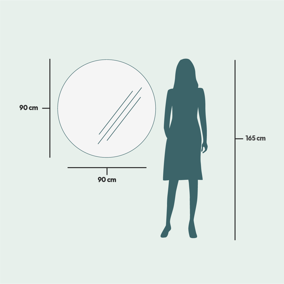 Stone wall mirror (90x90cm)